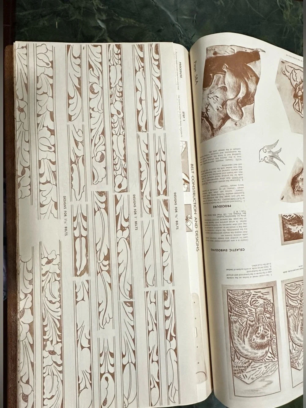 1976 F.O. BAIRD Leatherworking Tech Patterns carvings projects Artisans 24x12